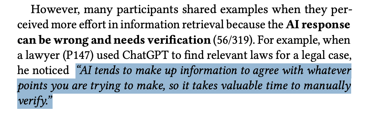 Figure from Lee et al. 2025 showing shifts in critical thinking when using GenAI tools